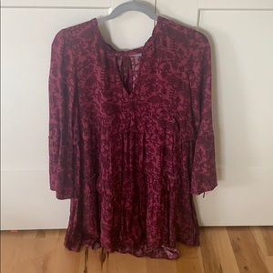 American Eagle, plum, flowy babydoll dress